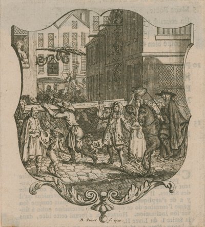 Une scène de Londres, datée de 1720 - Bernard Picart